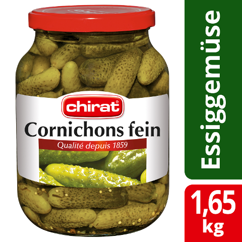 Chirat Cornichons fins 4 x 1,65 KG Bocal  - 