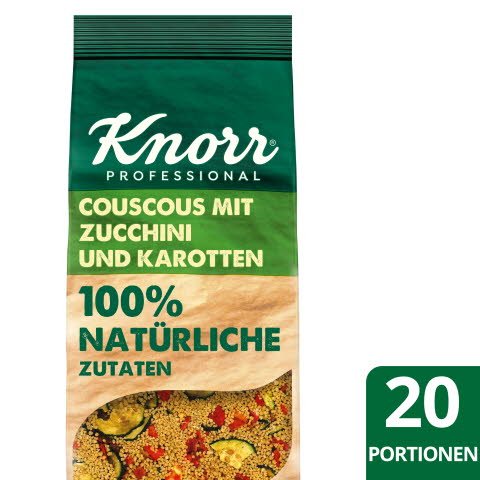 Knorr Couscous aux courgettes et à la carotte 610 g - Préparation Knorr pour platsde céréales –des ingrédients100 % naturels pour des recettes en un tournemain.
