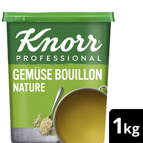 Knorr Professional Bouillon de Légumes Nature 1KG - Knorr Bouillon de légumes Nature – à base de légumes issus de l’agriculture durable pour un goût équilibré.