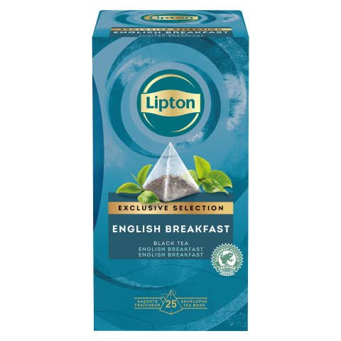 Lipton English Breakfast Thé Noir 25 sachets - "Notre offre de thécorrespond à l’art devivre d’aujourd’hui."