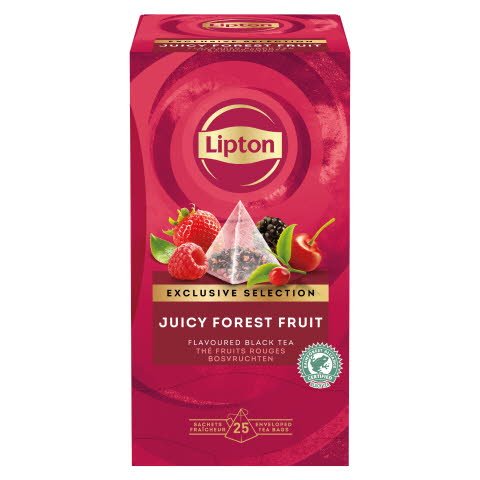 Lipton Thé Fruits Rouges Thé Noir Pyramid 25 sachets - "Notre offre de thécorrespond à l’art devivre d’aujourd’hui."