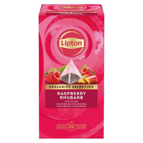 Lipton Framboise Rhubarbe Infusion Fruitée 25 sachets - 