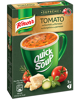 KNORR Suprême quick soup Tomato aux courgettes et au parmesan emballage 3 x 1 portion - 