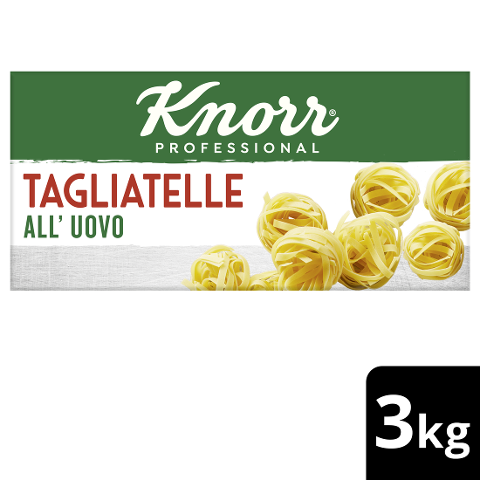 Knorr Tagliatelle all'uovo 3 kg - Knorr Tomatino, une sauce tomate fruitée finementtamisée, préparée à partir des meilleures tomates italiennes issuesde  l’agriculture durable.