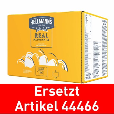 Hellmann's Mayonnaise - Poches pour Dispenser 3x2.25kg - Mayonnaise Hellmann’s REAL – no 1 dans le monde.