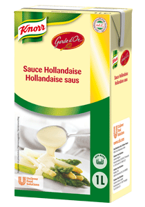 Knorr Sauce Hollandaise 1 L - Pour lui donner cette saveur exceptionnelle, je n‘utilise que le meilleur." Norbert Schwery, Gaumenzauber, Brig.