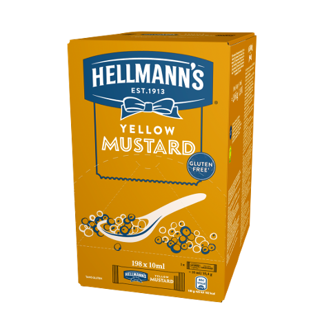 Hellmann's Yellow Mustard 198x10ml en portions - 