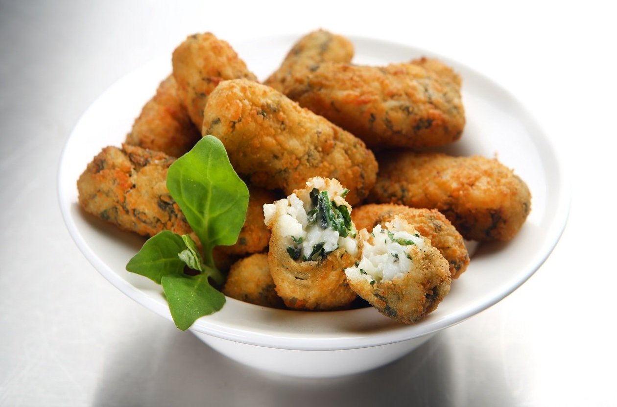 Bolinho Cremoso de Arroz e Espinafre Bolinho Cremoso de Arroz e Espinafre
