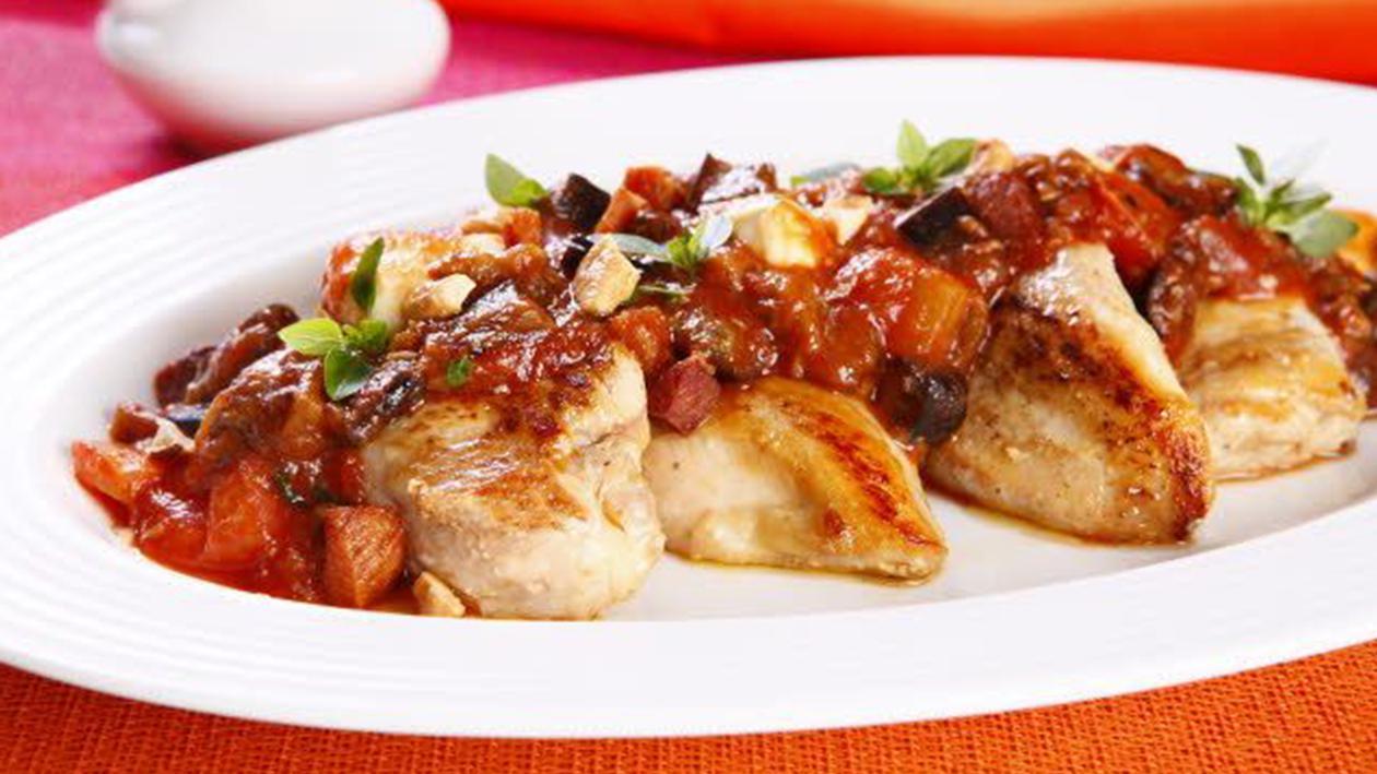 Frango à Caponata Frango à Caponata