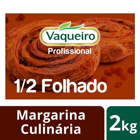 Vaqueiro Profissional margarina culinária 1/2 Folhado 2 Kg -