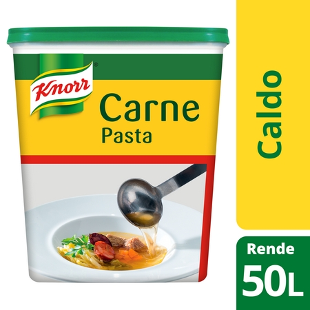 Knorr caldo pasta Carne 1Kg - Knorr Caldo de Carne entrega o sabor genuíno da carne aos seus pratos.