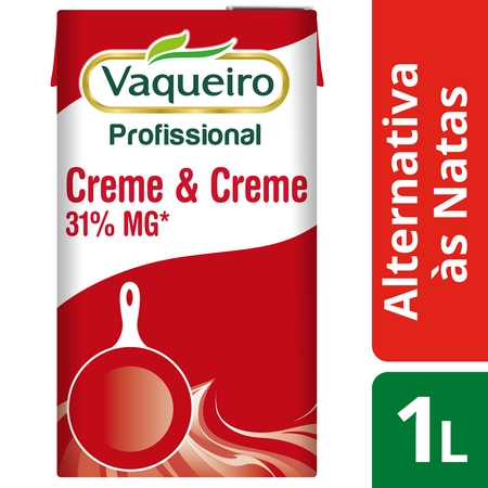 Vaqueiro Profissional Alternativa às Natas Creme & Creme 1Lt - Vaqueiro Creme & Creme é a alternativa às natas mais eficiente.