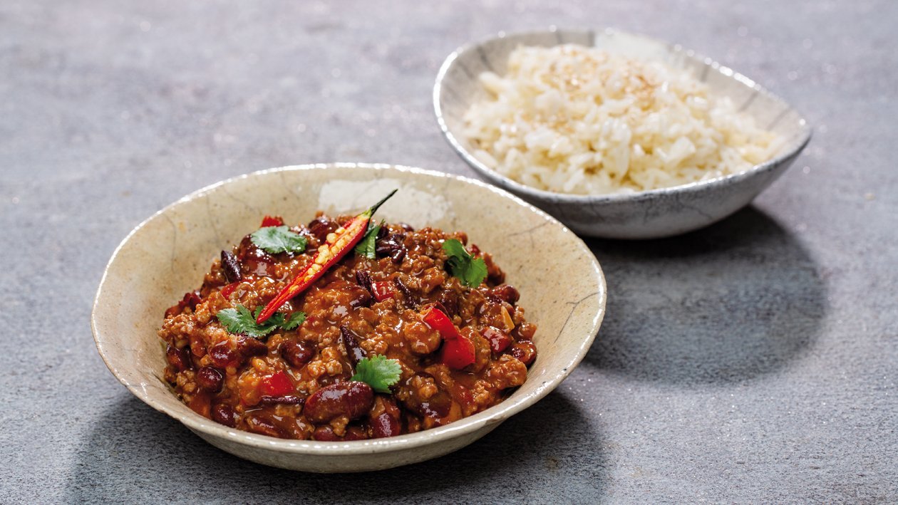 Chili de Carne com Arroz