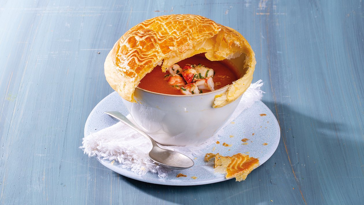 Creme de marisco "en croute"