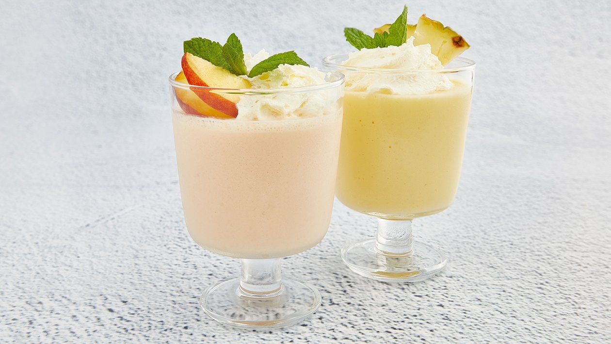 Cremoso de pêssego e laranja  