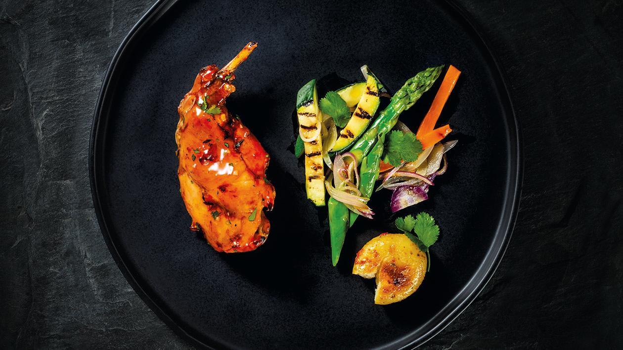 Frango Asiático com Legumes Assados