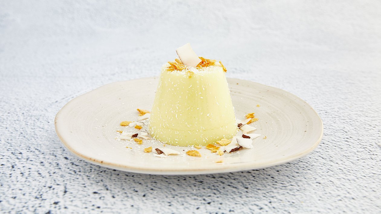 Gelatina de ananás e côco