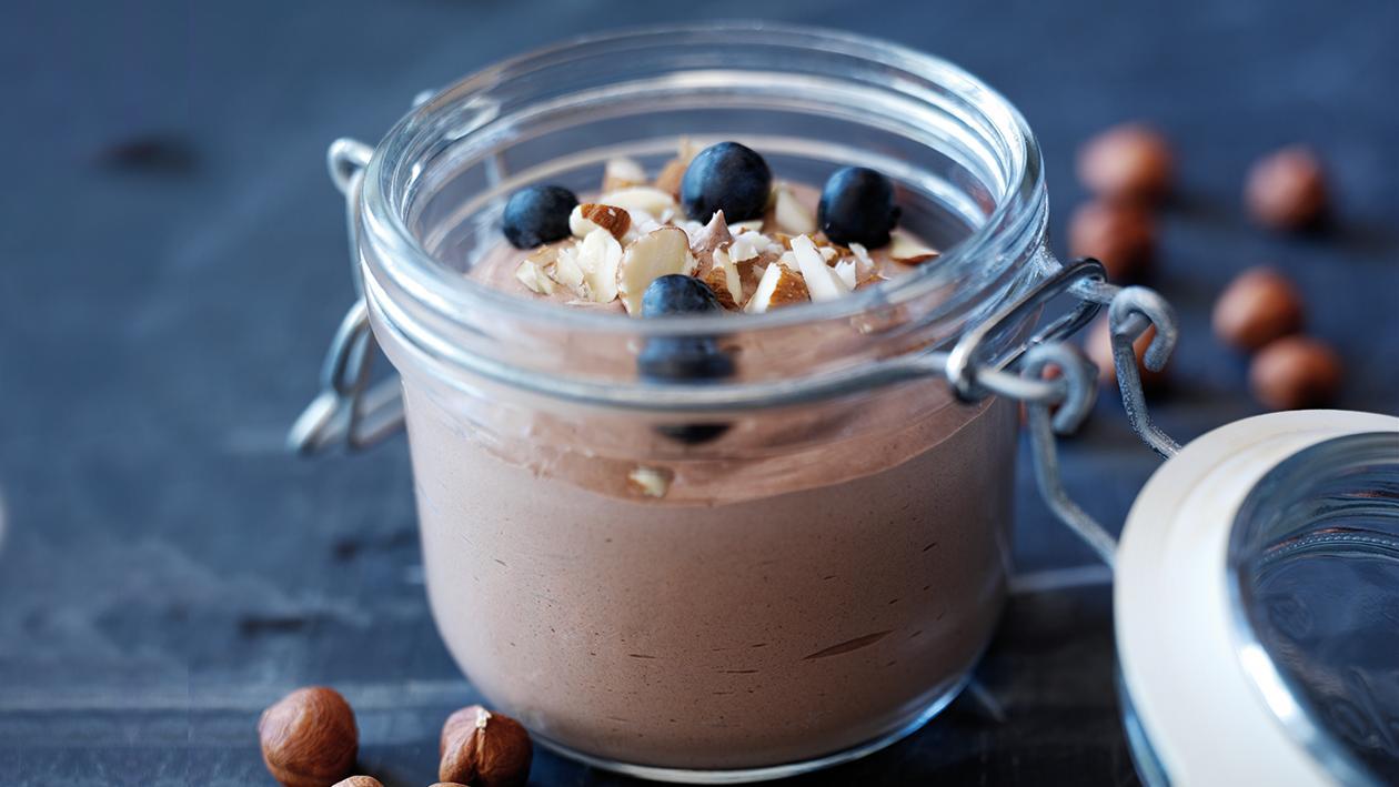 Mousse de Chocolate enrequecida com Natas e Avelã