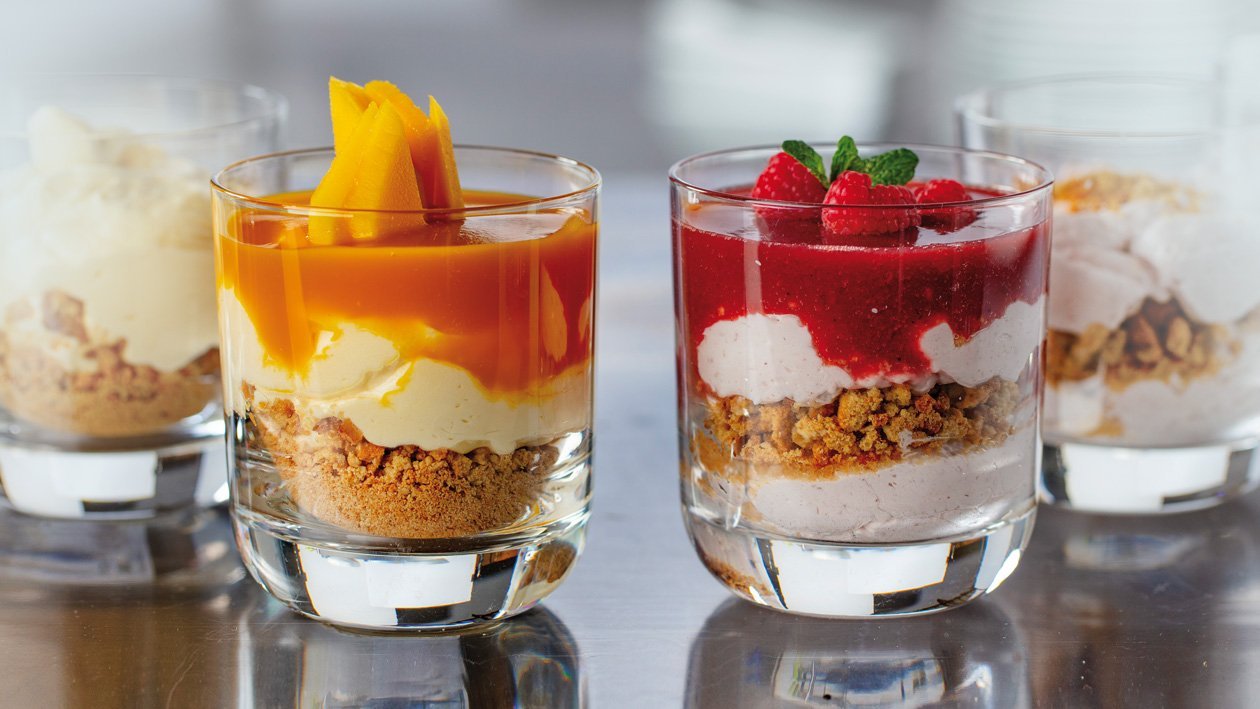 Mousse Marmoreada de Frutos Vermelhos