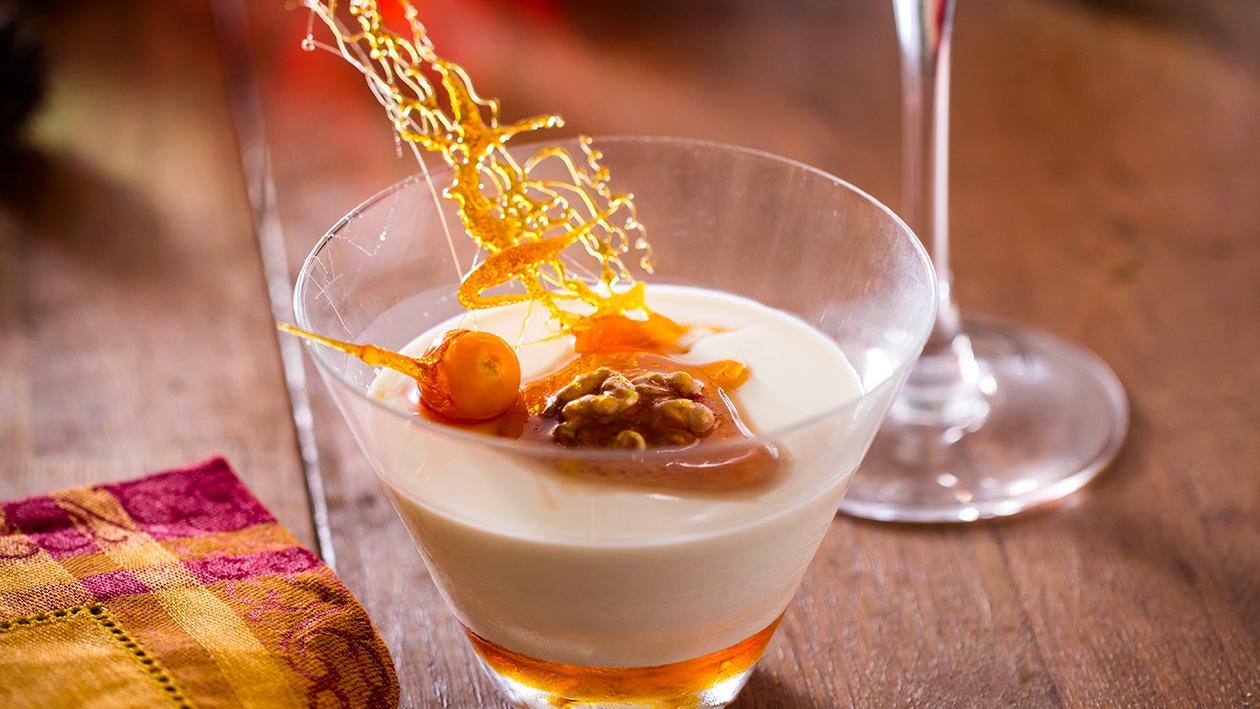 Panna Cotta de Mel e Frutos Secos