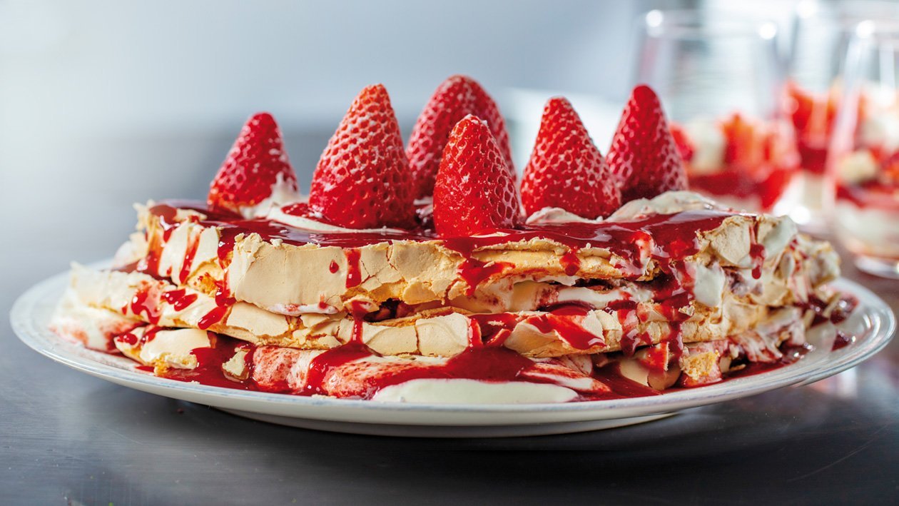 Pavlova com Morangos