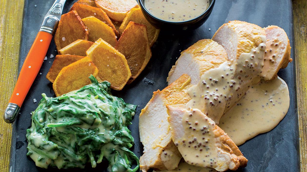 Peito de Frango com Molho de Mostarda