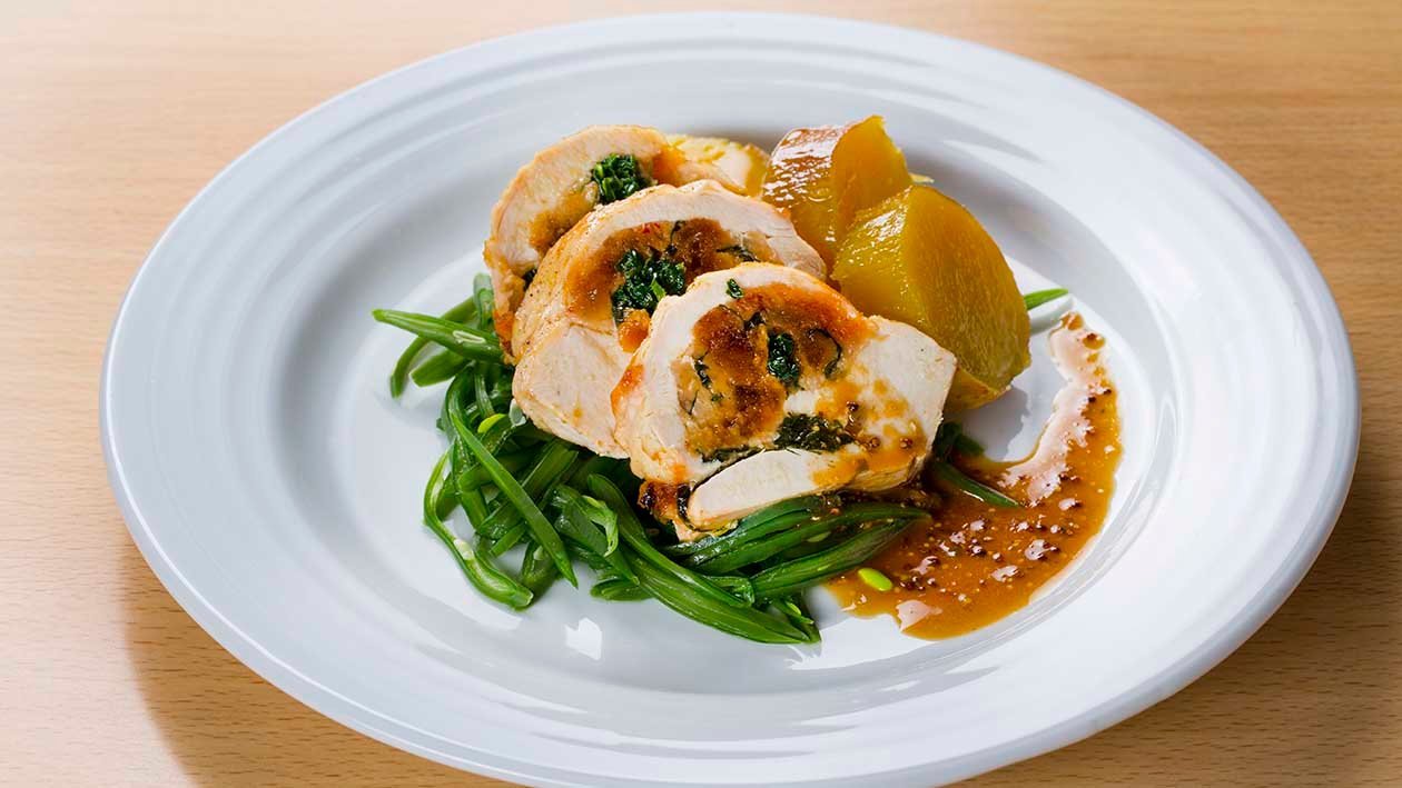 Peitos de Frango Recheados e Gratinados