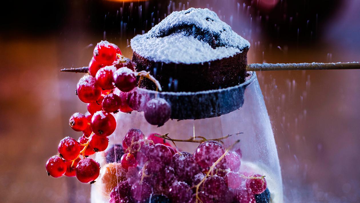 Petit Gateau com Chantilly