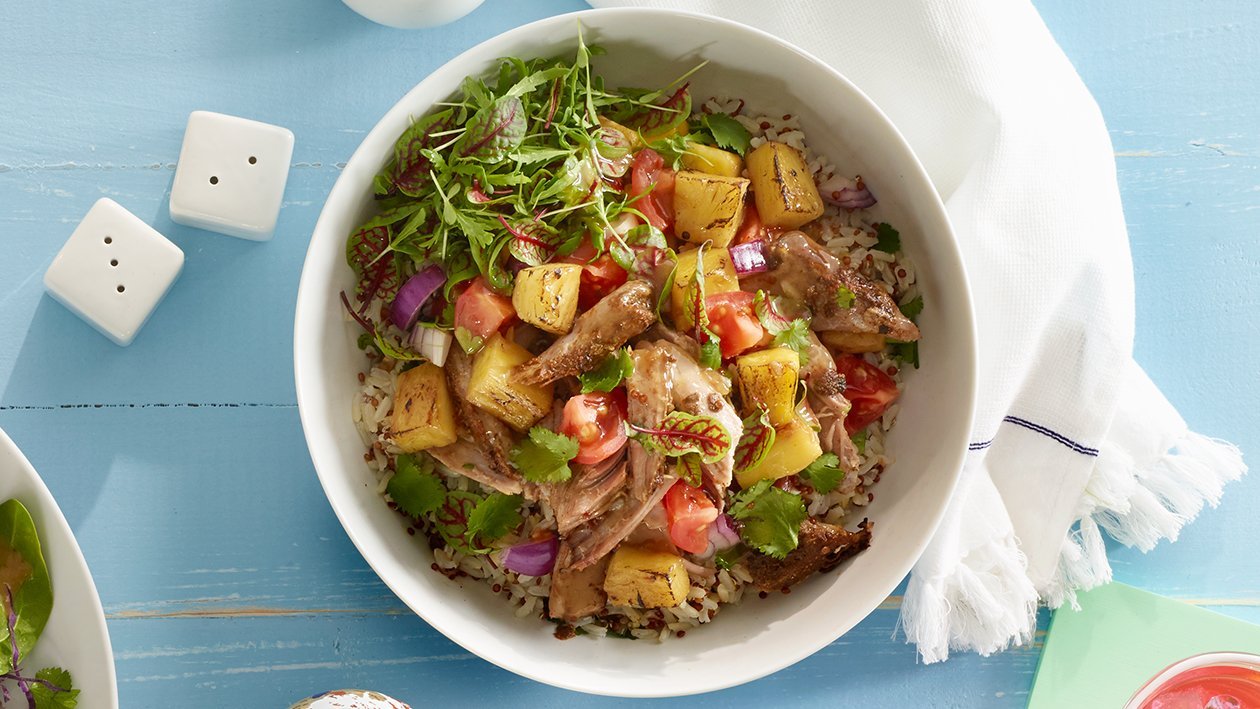 Salada tropical de coentros e lima
