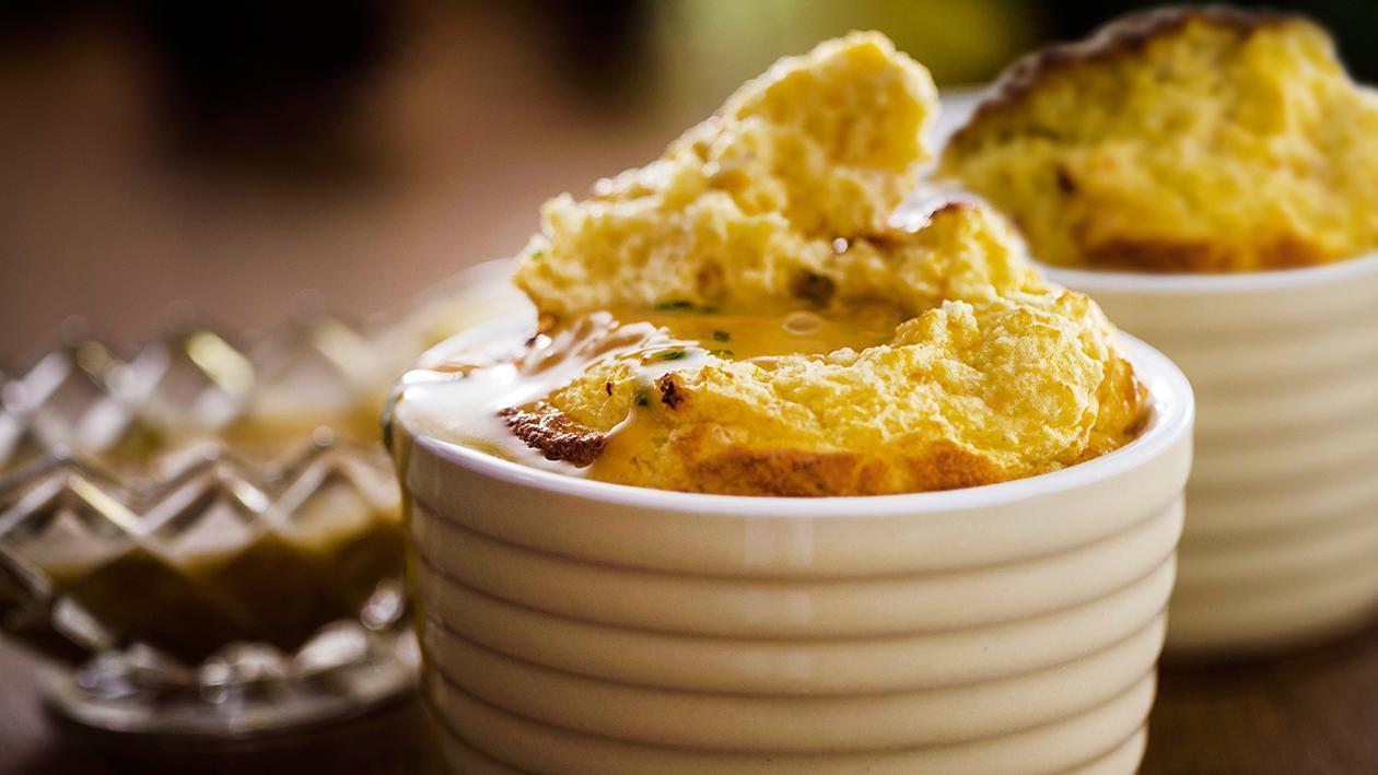 Soufflé de peixe e camarão