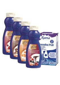 12 X Rama Cremefine 31% multiple aplicatii + 4 x Topping-uri (Carte D'or Topping Caramel, Carte D'or Fructe de padure, Carte D'or Cirese amare, Carte D'or Cacao) - 12 X Rama Cremefine 31% multiple aplicatii + 4 x Topping-uri (Carte D'or Topping Caramel, Carte D'or Fructe de padure, Carte D'or Cirese amare, Carte D'or Cacao) -