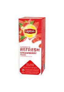 Lipton Ceai Negru cu Capsune 25 plicuri -