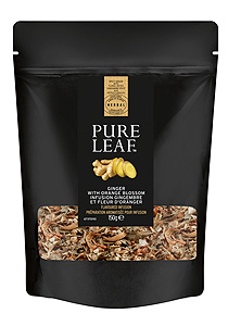 Pure Leaf Ghimbir si flori de portocal 150 g - O experienta exceptionala a ceaiului incepe cu o simpla frunza. Si se incheie cu o servire impecabila.