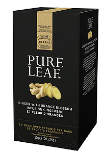 Pure Leaf Ghimbir si flori de portocal 20 plicuri - O experienta exceptionala a ceaiului incepe cu o simpla frunza. Si se incheie cu o servire impecabila.