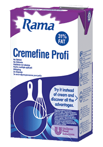 Rama Cremefine Profi 31% - Obtine rezultatul dorit indiferent daca gatesti la cald sau pregatesti frisca pentru deserturi delicioase. Rama Cremefine Profi 31% - Obtine rezultatul dorit indiferent daca gatesti la cald sau pregatesti frisca pentru deserturi delicioase.
