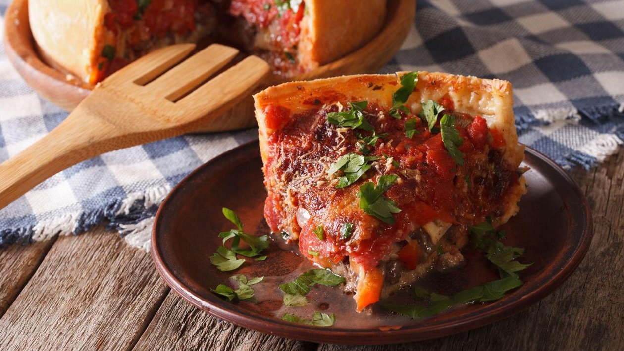 Pizza in stil Chicago Pizza in stil Chicago