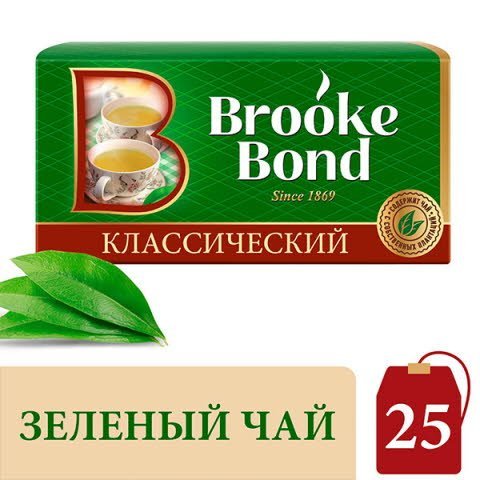 BROOKE BOND зеленый чай в пакетиках Классический (25шт) -