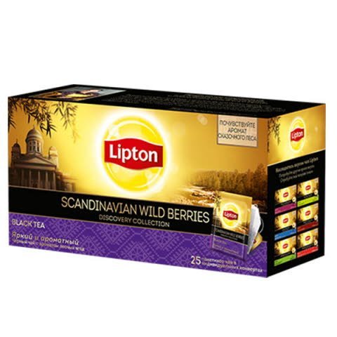 LIPTON Discovery Collection черный чай в сашетах Scandinavian Wild Berries (25шт) -