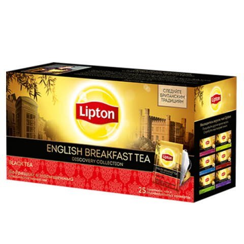 Lipton English Breakfast черный чай в индивидуальных конвертах, 25 шт - Lipton English Breakfast черный чай в индивидуальных конвертах, 25 шт -