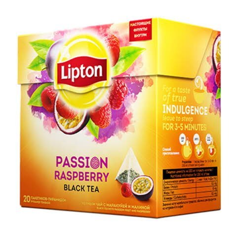 Lipton черный чай в пакетиках Passion Raspberry Tea с малиной и маракуйей, 20 шт - Lipton черный чай в пакетиках Passion Raspberry Tea с малиной и маракуйей, 20 шт -