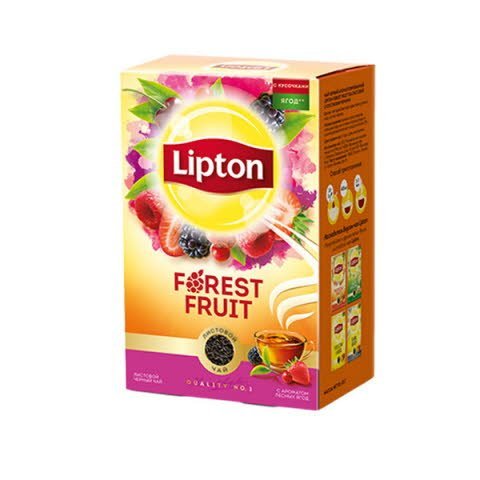 LIPTON черный чай листовой Forest fruit (85гр) -