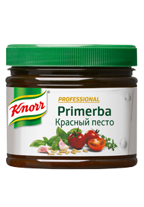 KNORR Primerba Красный песто (0,34кг) - KNORR Primerba - это свежие травы высокого качества круглый год. KNORR Primerba Красный песто (0,34кг) - KNORR Primerba - это свежие травы высокого качества круглый год.