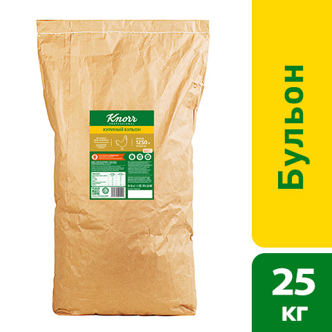 KNORR Бульон Куриный Сухая смесь (25 кг) - Бульоны KNORR придадут Вашим блюдам насыщенный вкус и аромат.