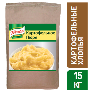 KNORR Картофельные хлопья (15кг) - Натуральные картофельные хлопья Knorr — многофункциональный ингредиент для приготовления картофельных блюд.