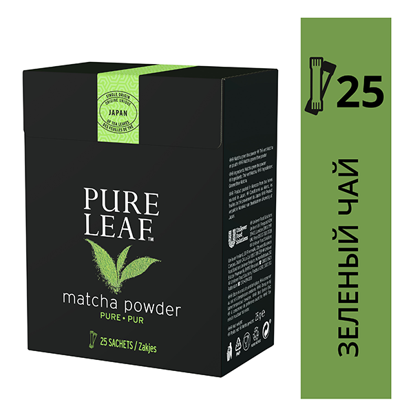 PURE LEAF зеленый молотый чай Matcha - Чай может быть подан в оригинальном виде или как матча латте.