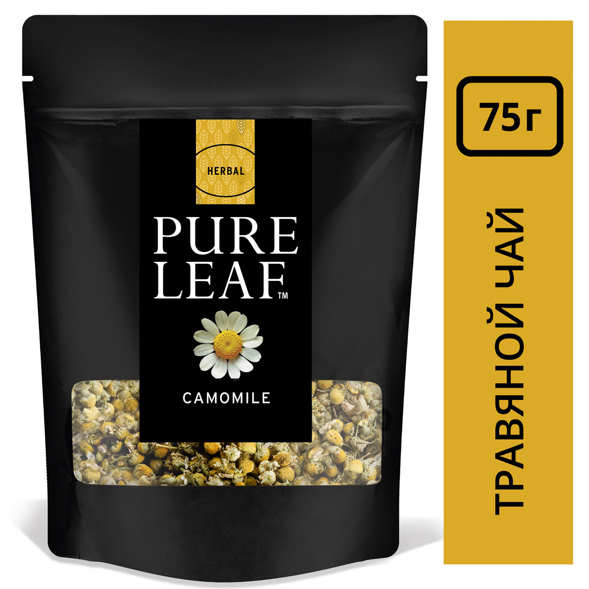 PURE LEAF травяной напиток Camomile (75г) - Крупнолистовой чай