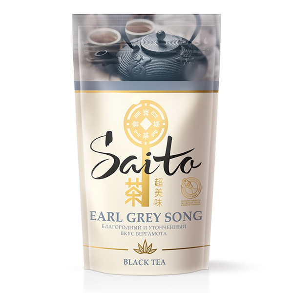 SAITO чай черный листовой Earl Grey Song с ароматом бергамота - Saito чай черный листовой Earl Grey Song с ароматом бергамота 70 гр