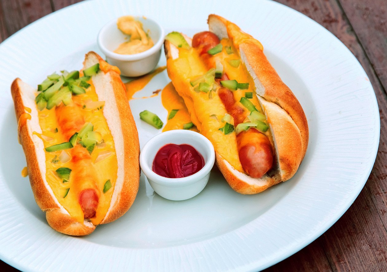 Хот-дог с картофельным соусом Хот-дог с картофельным соусом