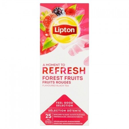 Lipton Forest Fruit Tea Чай чорний зi шматочками ягiд 25 пакетиків в сашетах -