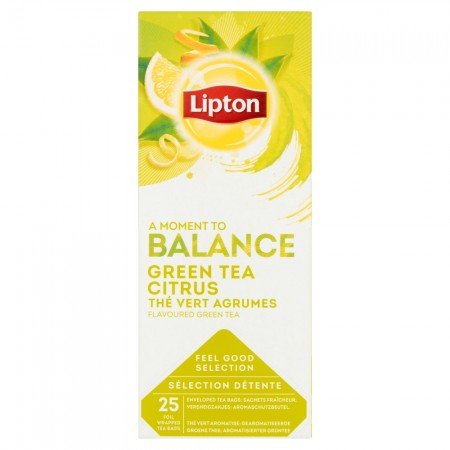 Lipton Green Tea Citrus Чай зелений з цедрою цитрусових 25 пакетиків в сашетах -